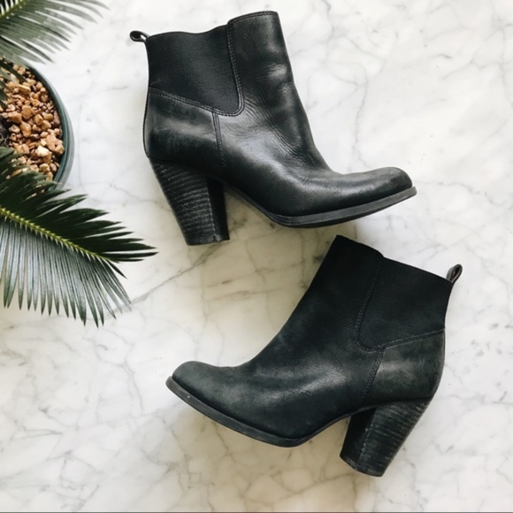 Lucky Brand Shoes - Lucky Brand Black Leather Heeled Ankle Boots